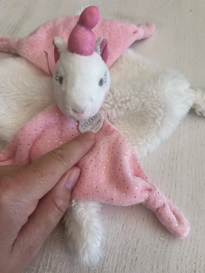 Doudou plat Lucie la licorne - photo numéro 5