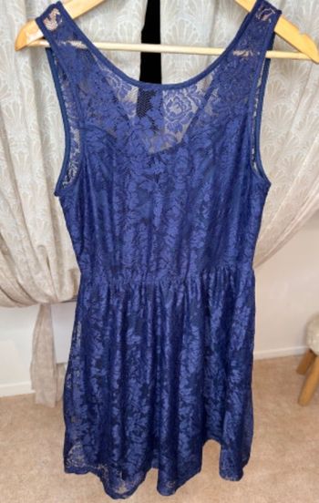 Robe dentelle bleu
