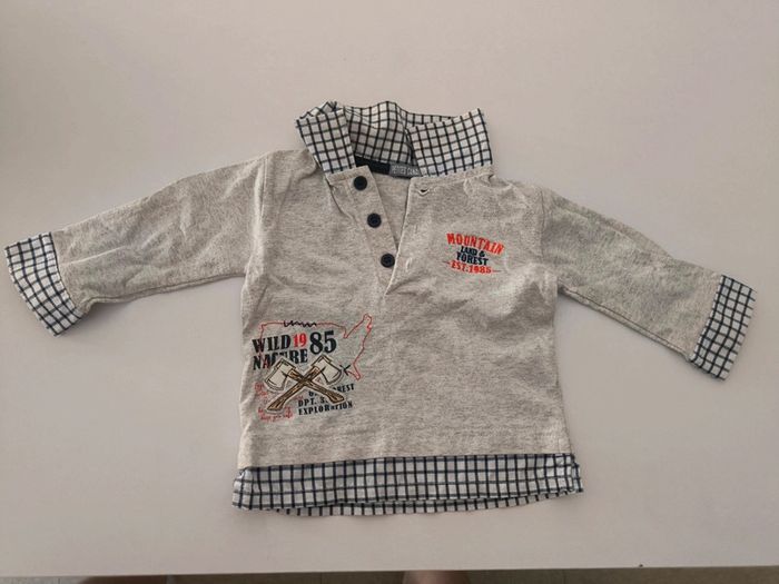 Polo manches longues 3 mois