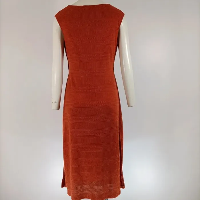 Robe longue Trika studio couleur rouille terracotta - Taille 38 estimée - État neuf - A124 - photo numéro 5