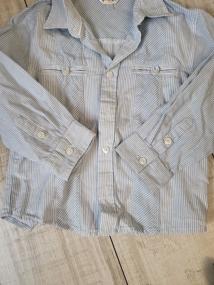 Chemise avec cravate garçon 4 ans kid kanaï peu portée - photo numéro 4
