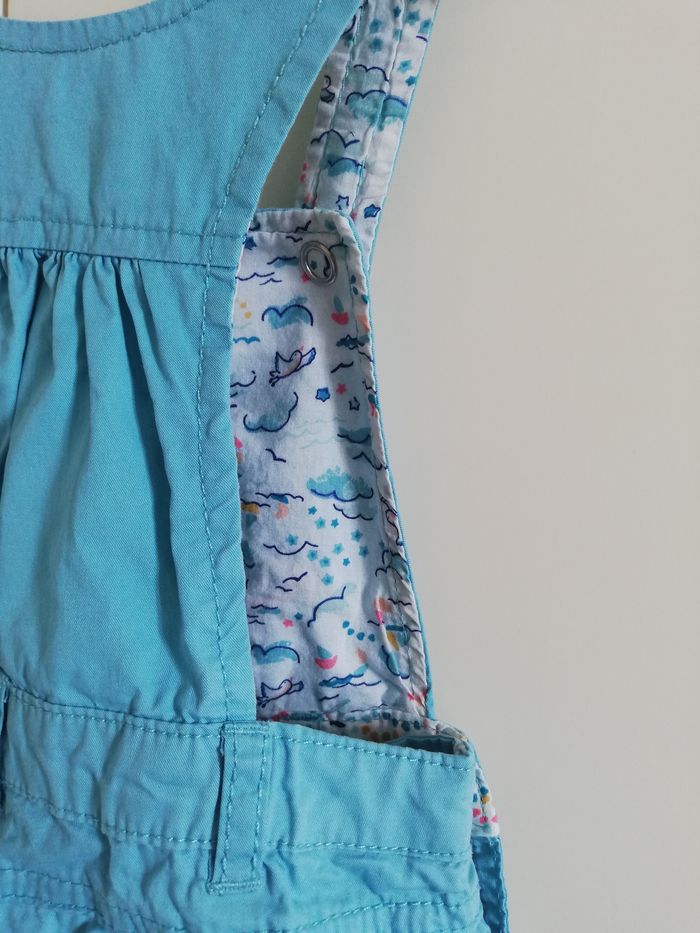 Robe salopette turquoise, 6 mois, Sergent Major, en très bon état - photo numéro 6