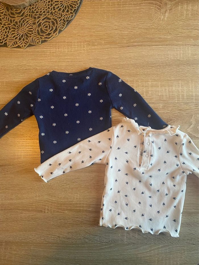 Lot de 2 t-shirt à manches longues - 3 mois - photo numéro 2