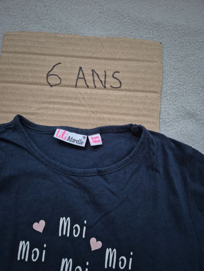 T-shirt fille 6 ans lili marelle - photo numéro 5