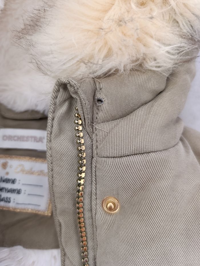Manteau fourré capuche fille kaki Orchestra - photo numéro 6