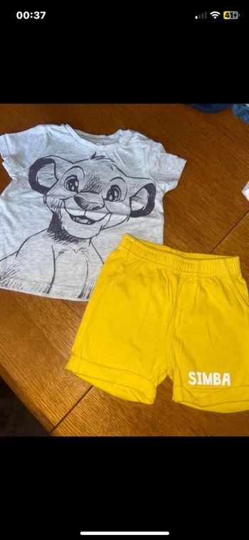 tenue Simba short-tee shirt