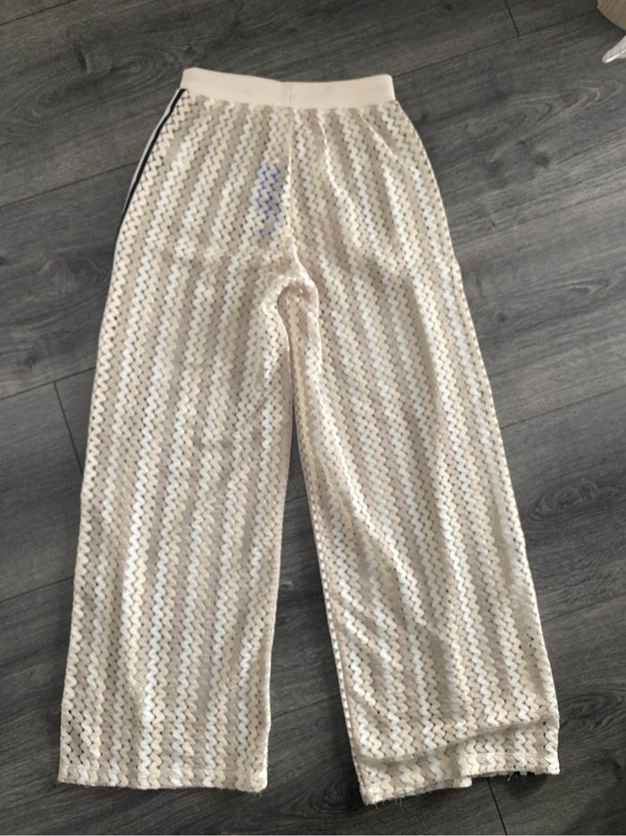 Adidas Originals Trackpant Cream / Noir - taille M ( 40 42) - photo numéro 3