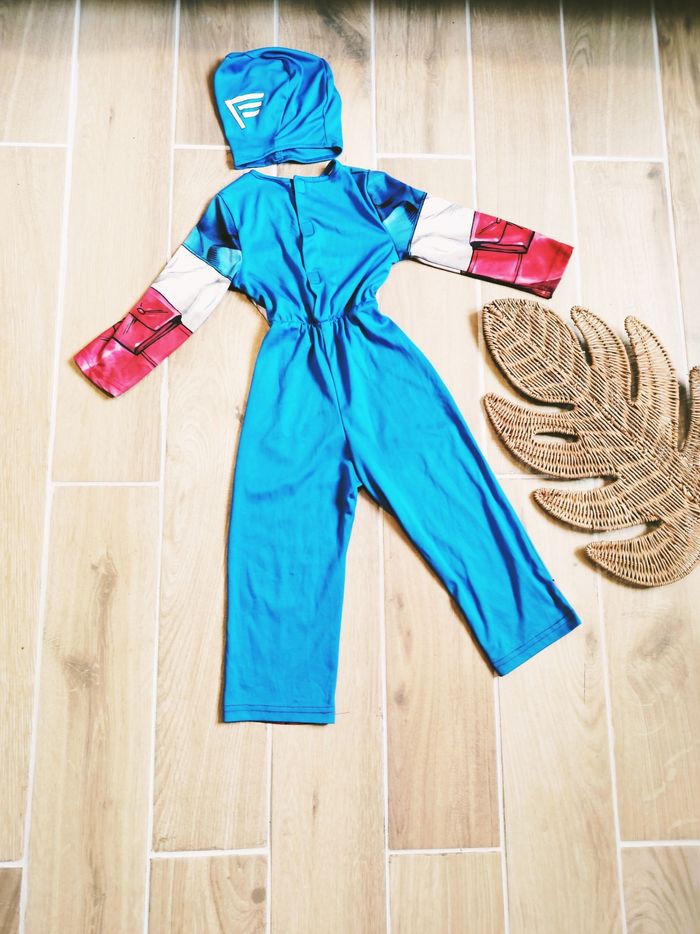🥸 Déguisement /costume rembourré avec cagoule Captain America marvel avengers pour enfant - photo numéro 4