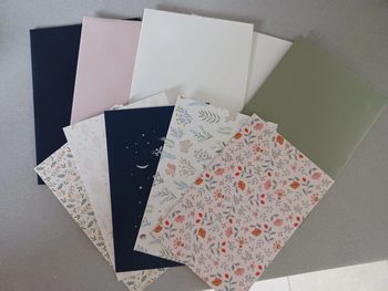 Lot de 5 cartes et enveloppes Rosemood