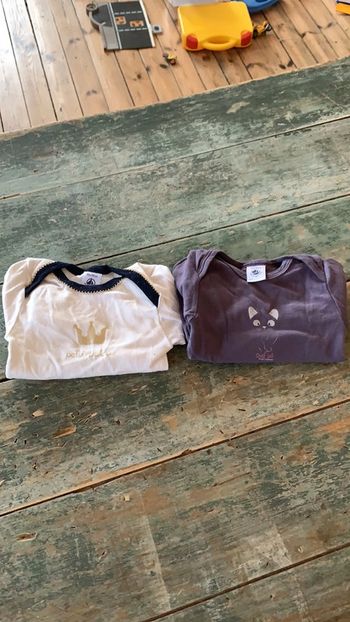 Lots de deux bodies Petit bateau