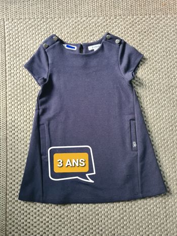 Robe bleue marine hiver - 3 ans