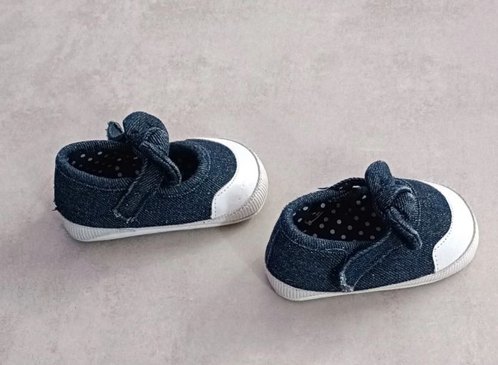 Chaussures bébé fille jeans - 18 - photo numéro 3