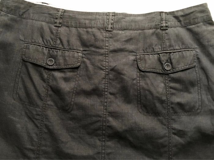 AN3- Jupe en lin doublée noire T 50 peu portée - photo numéro 8