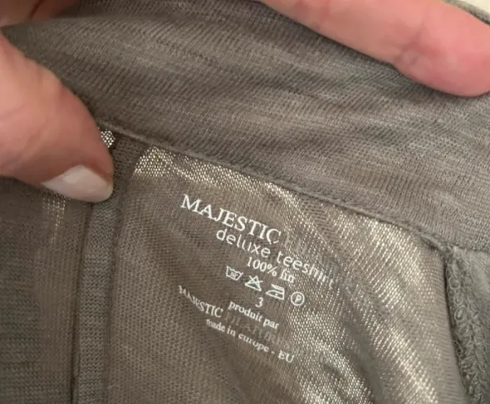 Majestic filature, veste blazer en lin femme, taille 3/40 kaki vert - photo numéro 6