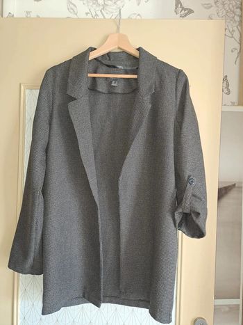 Veste femme pied de poule grise tbe agréable primark 36