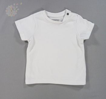 Tee-shirt manches courtes jersey blanc Orchestra 3 mois 60 cm mixte