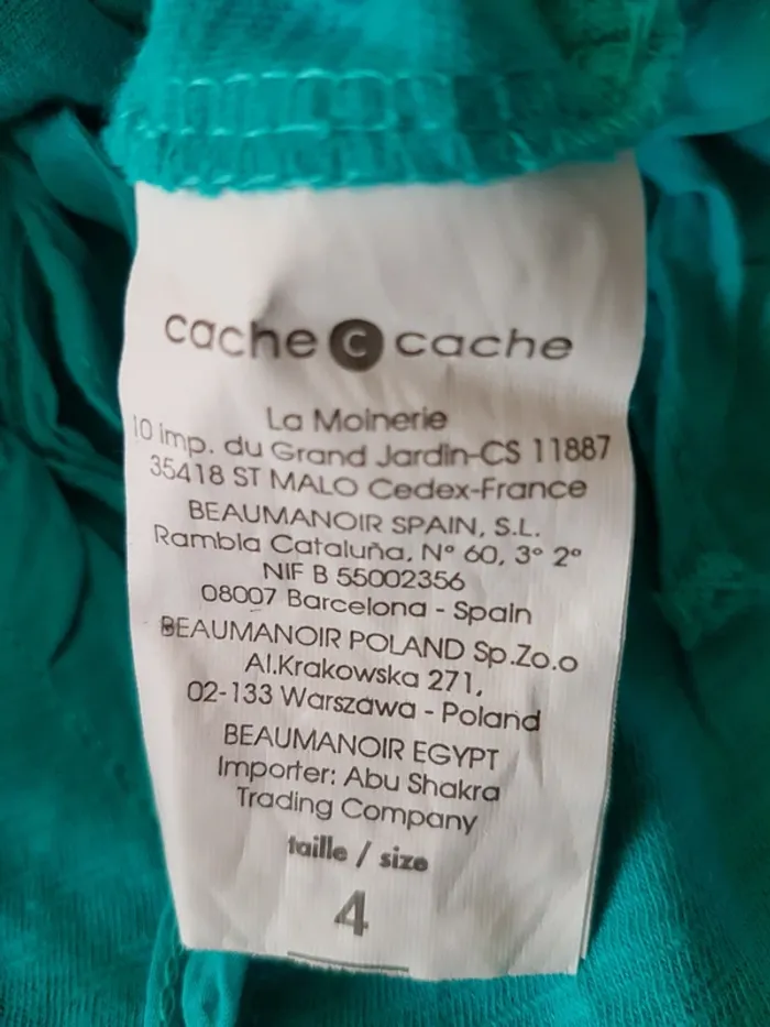 Haut vert Cache Cache Taille 4 (40/42) Neuf - photo numéro 6