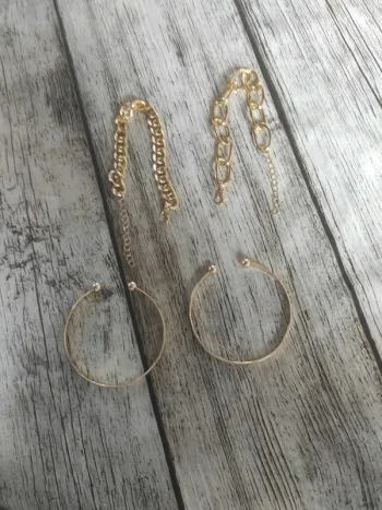 Lot 4 bracelets dorés
