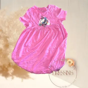 Robe rose licorne 5/6 ans 116 cm