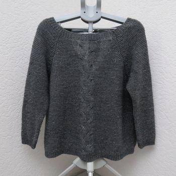 Pull Andy & Lucy – Gris anthracite, détail pailleté, dos noué 😍