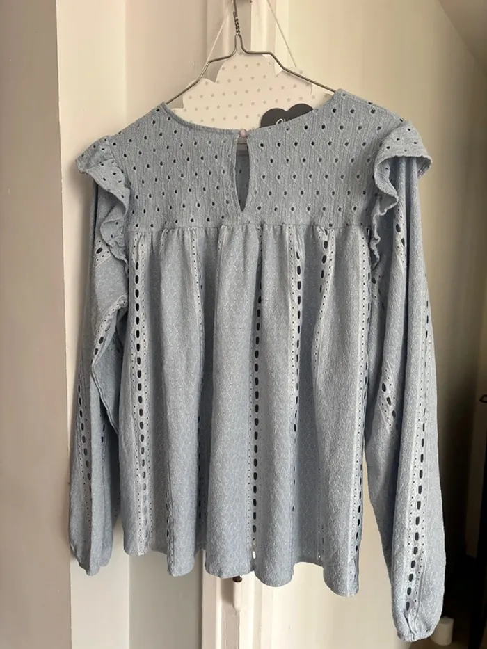 Blouse bleu ciel - photo numéro 3