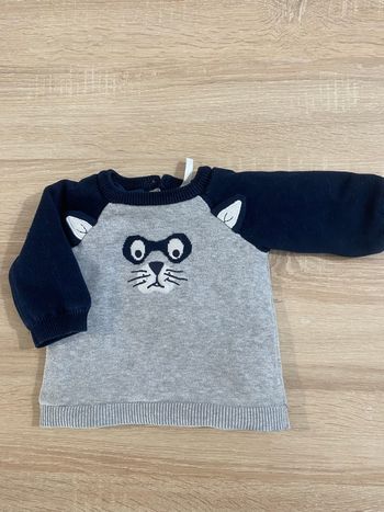 Pull bébé 3 mois motif animal