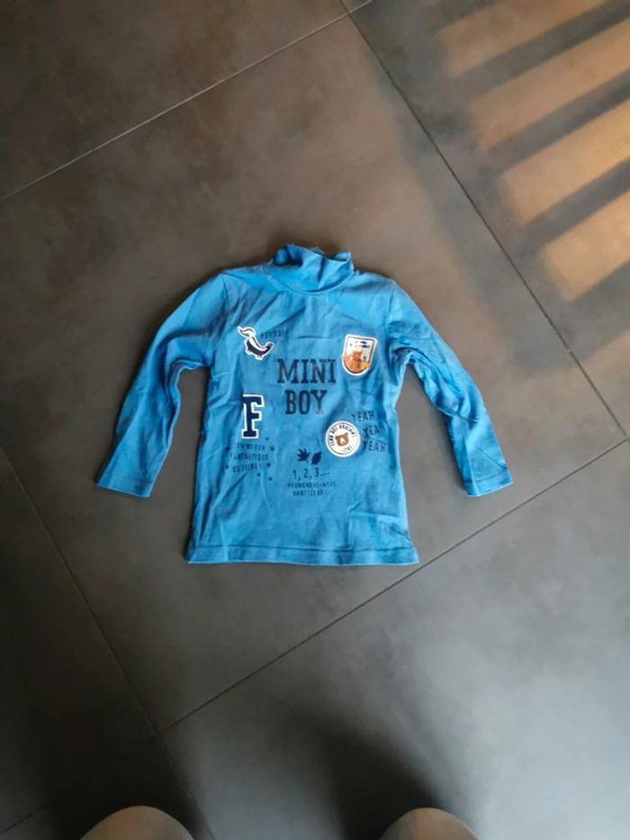 Tee-shirt manches longues col haut Gémo 12 mois