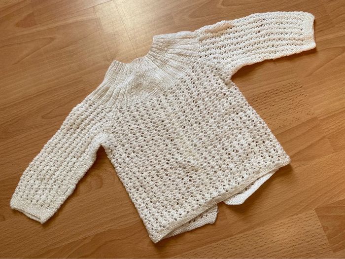 Joli gilet blanc bien chaud T. 6-12 mois mixte TBE - photo numéro 2