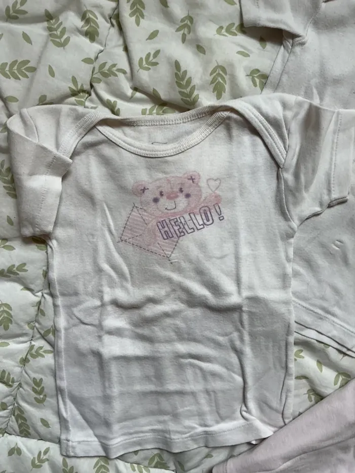 lot de 3 maillots de corps influx 2 ans blanc et rose - photo numéro 4