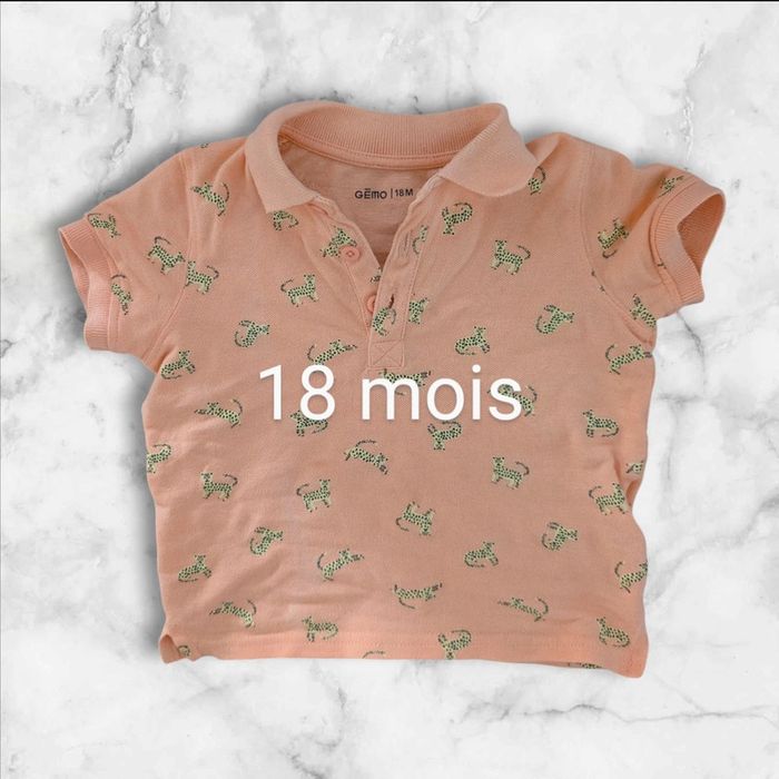 Polo manche courte été bébé garçon 18 mois