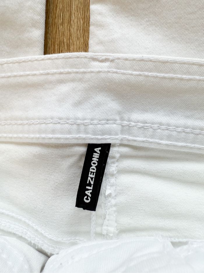 Jean slim blanc taille haute calzedonia taille 36 S - photo numéro 4