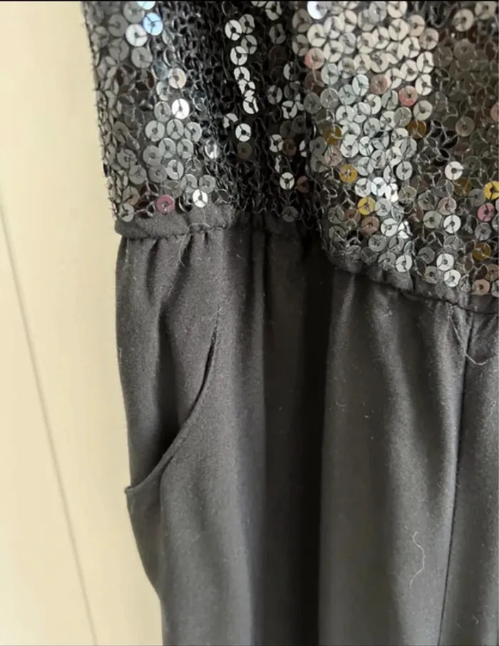 Combinaison noire et sequins H&M fille 4/5 ans - photo numéro 5