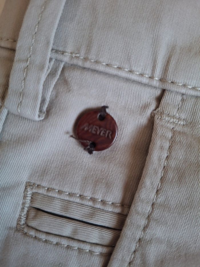 pantalon MEYER mastic superbe coton taille 52 taille petit verifiez vos mesures pas de retour - photo numéro 6