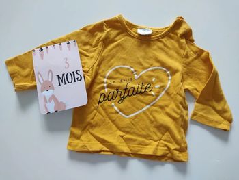 Tee shirt manches longues taille 3 mois