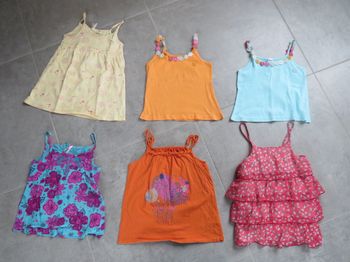 6 Hauts, tops, t-shirt à bretelles fille 10 ans