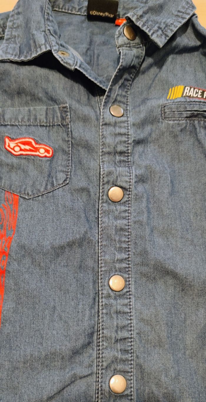 Chemise 🌿 en jean 🐦 Cars Disney ✨ 3 ans 🧸 - photo numéro 7