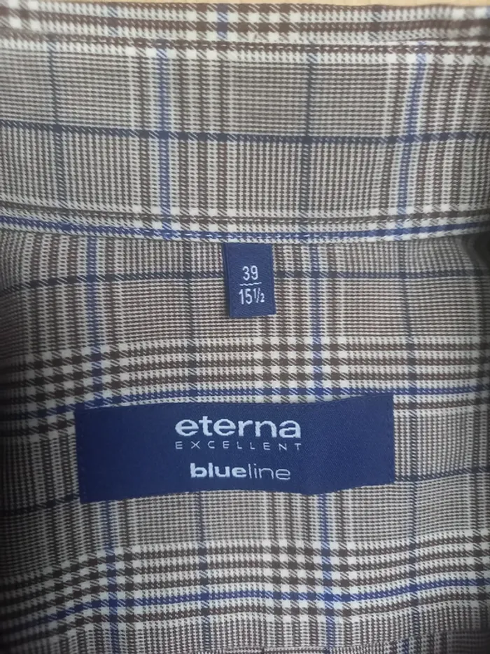 Chemise homme Eterna "excellent blue ligne" - photo numéro 2