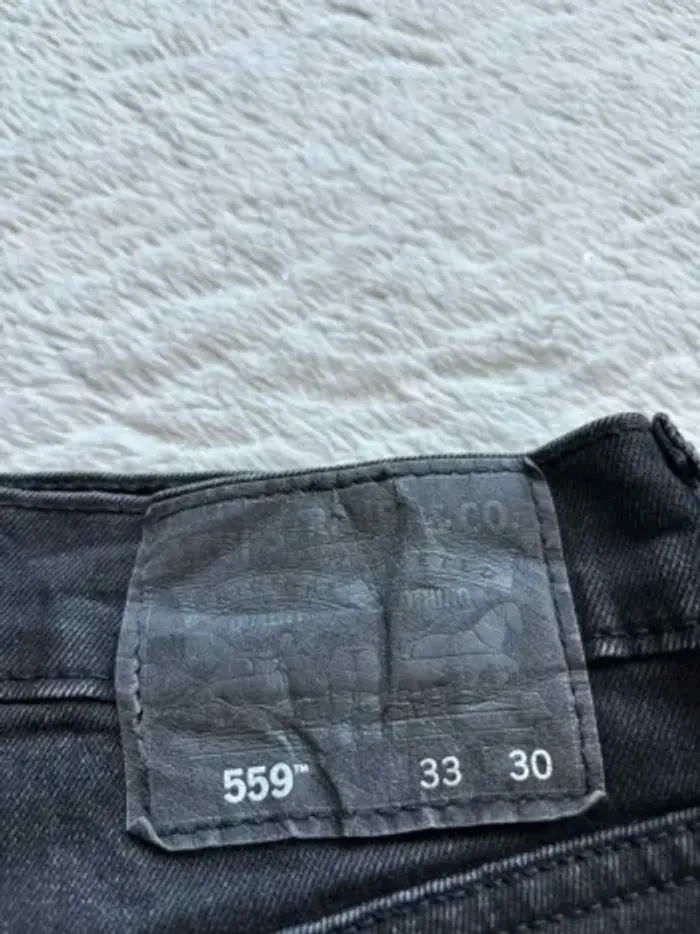 Jean Levi’s 559 homme XL/46 L30 coupe régular straight droit gris anthracite noir 00s y2k vintage - photo numéro 3