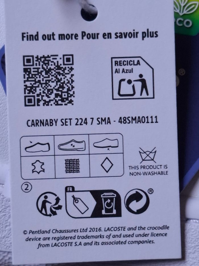 Baskets Lacoste Classic  t.42  100%Cuir, Neuf jamais porte valeur 145€ - photo numéro 8