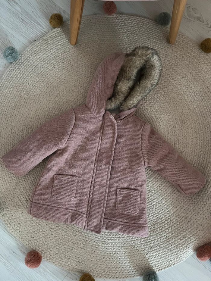 Manteau doublé rose