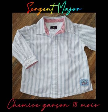 Chemise garçon 18 mois Sergent Major Comme neuve