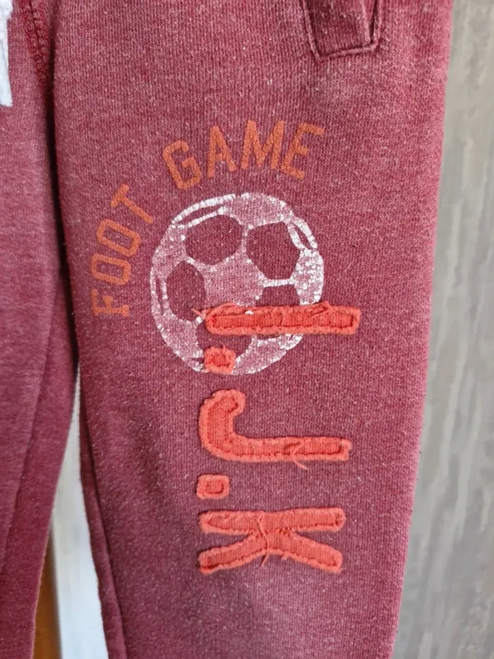 Pantalon enfant garçon 3 ans Tissaia rouge coton élasthanne - photo numéro 4