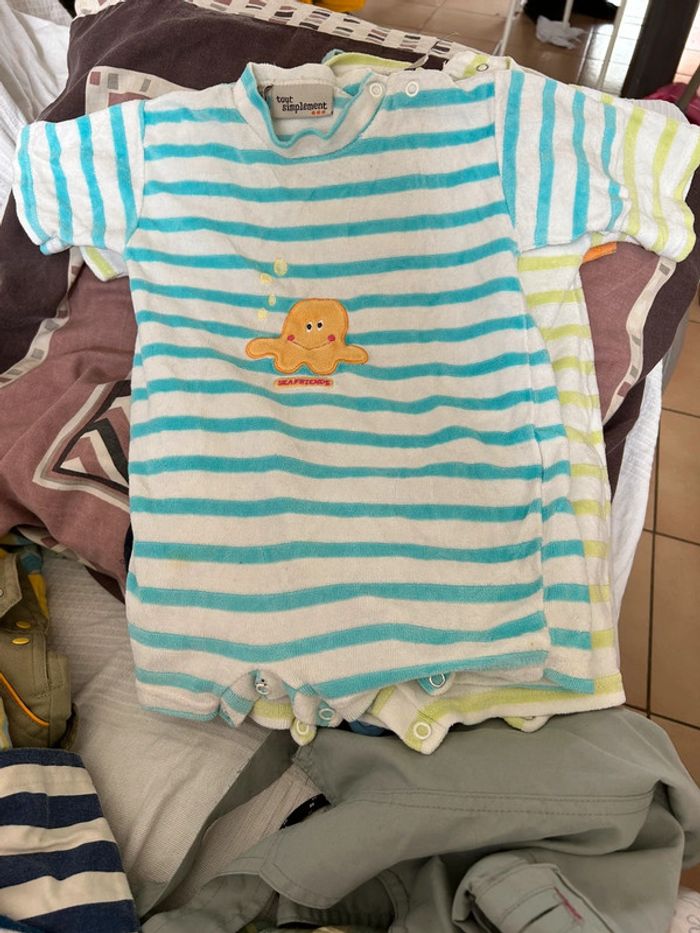 Lot de 2 barboteuse / combi short taille 6moi - photo numéro 2