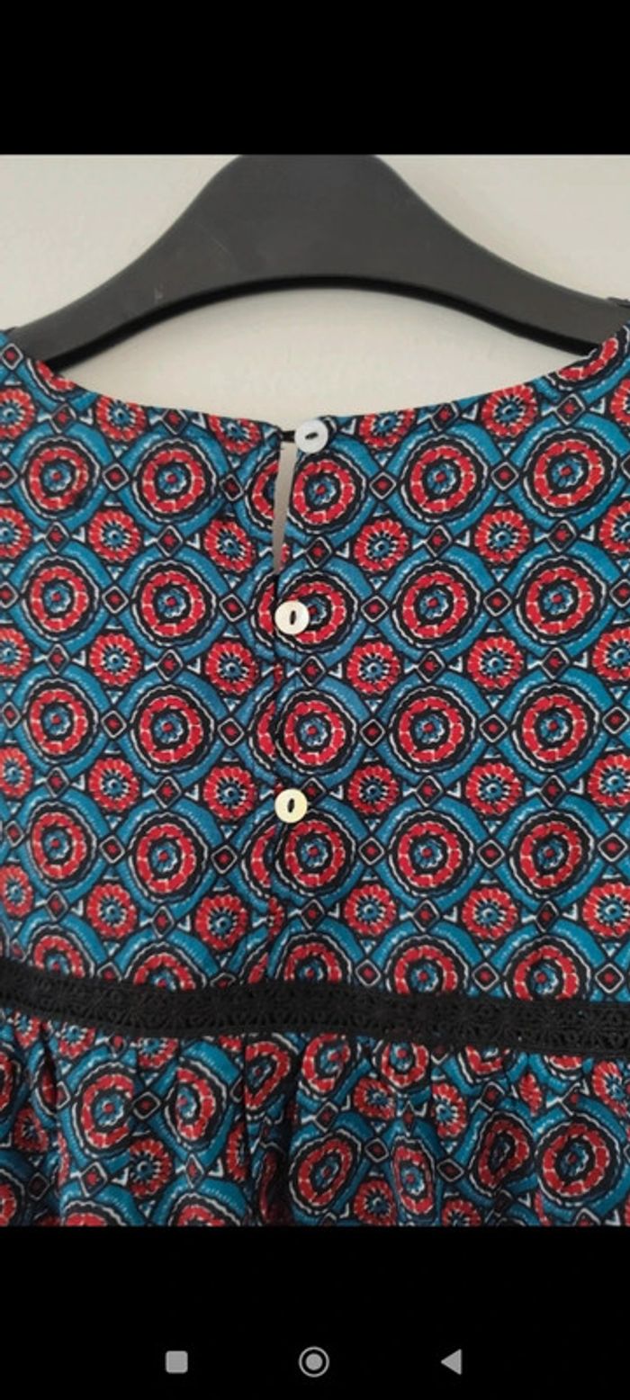 Blouse fluide multicolore à motifs ethniques taille L Molly Bracken - photo numéro 4