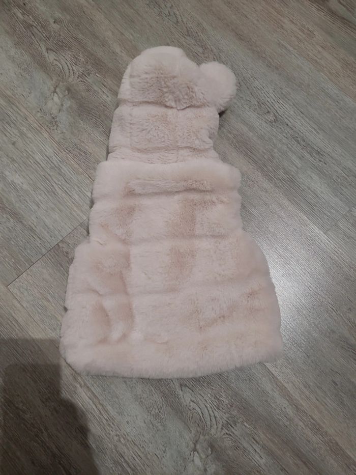 Veste gilet sans manche beige en doudou - photo numéro 6