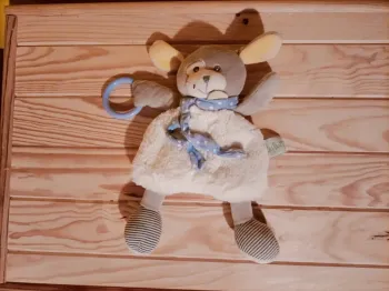Doudou Lapin Baby Nat' - Attache-sucette