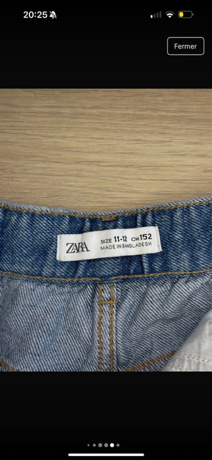 Short en jean bleu Zara - photo numéro 6