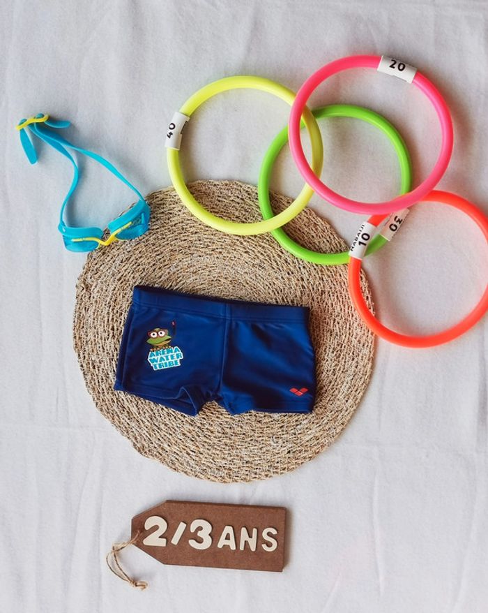 Short de bain 🧒 arena, grenouille, garçon, 2 / 3 ans