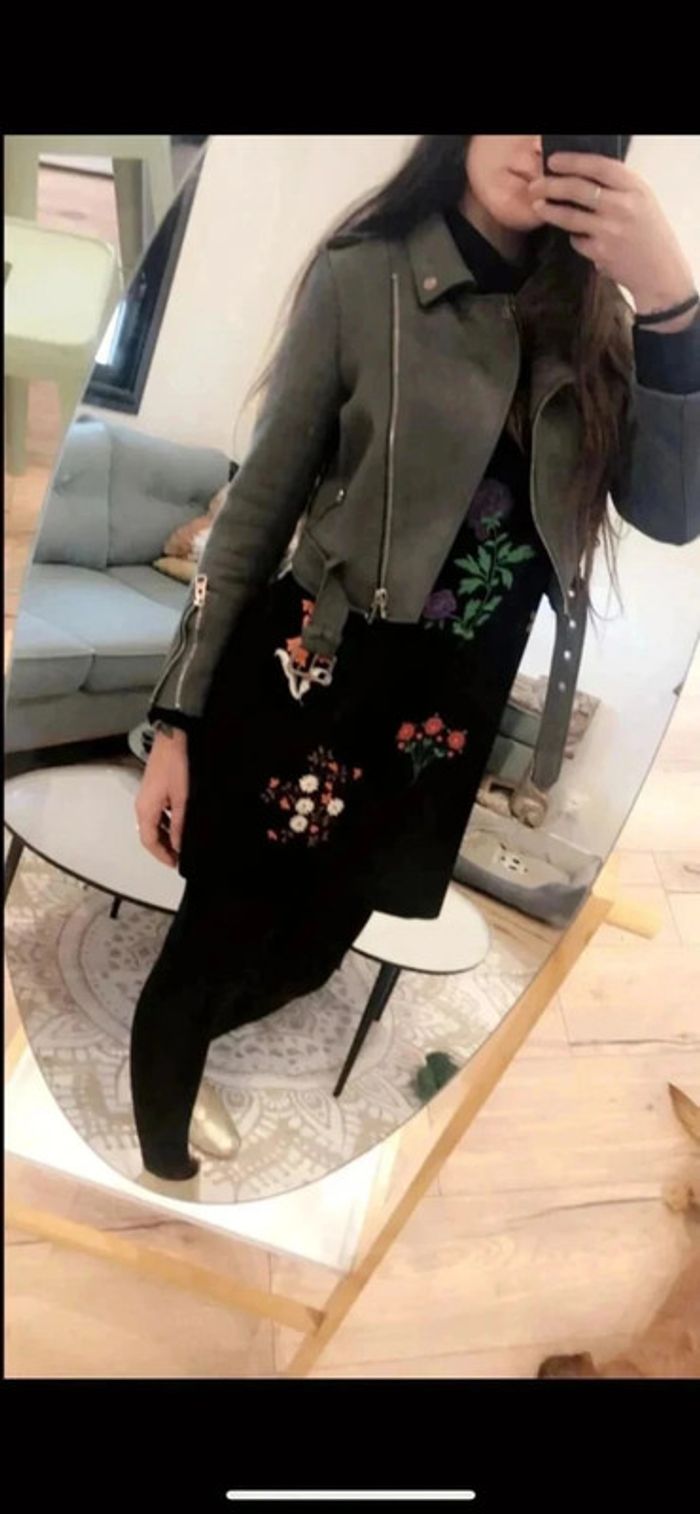 Perfecto court gris Zara - photo numéro 4