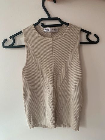 Débardeur crème beige Zara